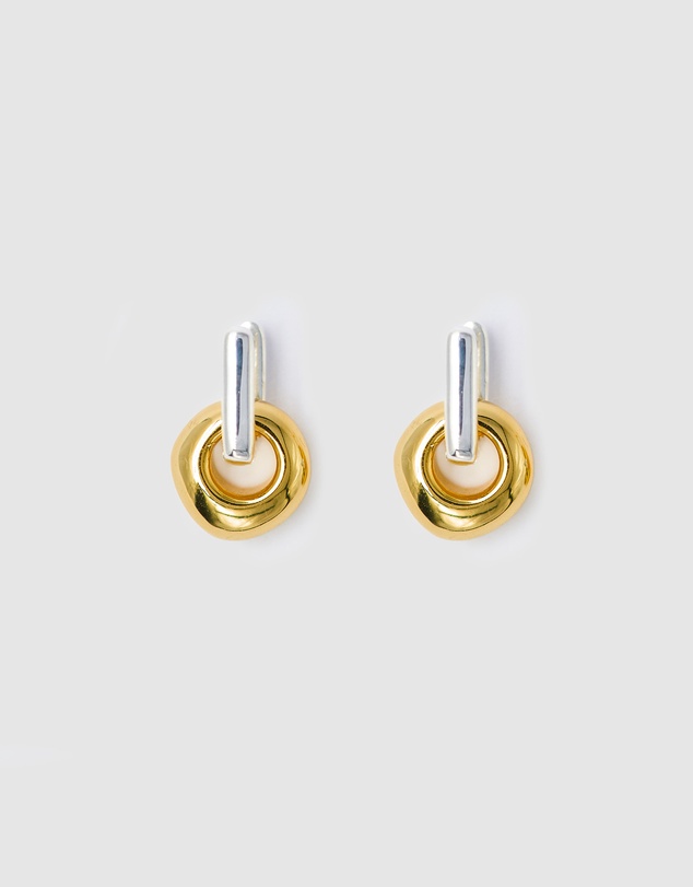 Brie Leon - Mini Bloq with Pebble Earrings