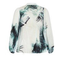 City Chic - Piper Palm Print Shirt