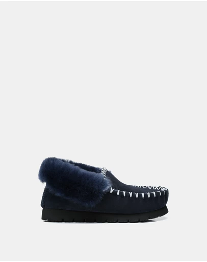 EVERAU - Australian Shepherd Ugg Popo Moccasins Cow Suede Upper Moccasins