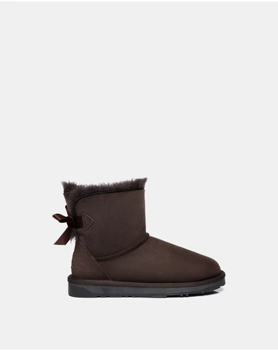EVERAU - EverAU Ugg Mini Back Bow Sheepskin Upper UGG Boots