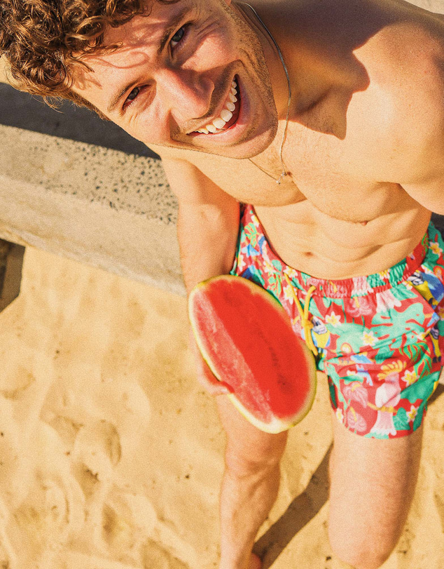 Skwosh - Bird Sanctuary Men's Eco Swim Shorts in Red
