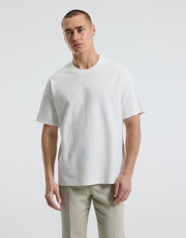 Calibre - Loose Fit Crepe T-shirt White
