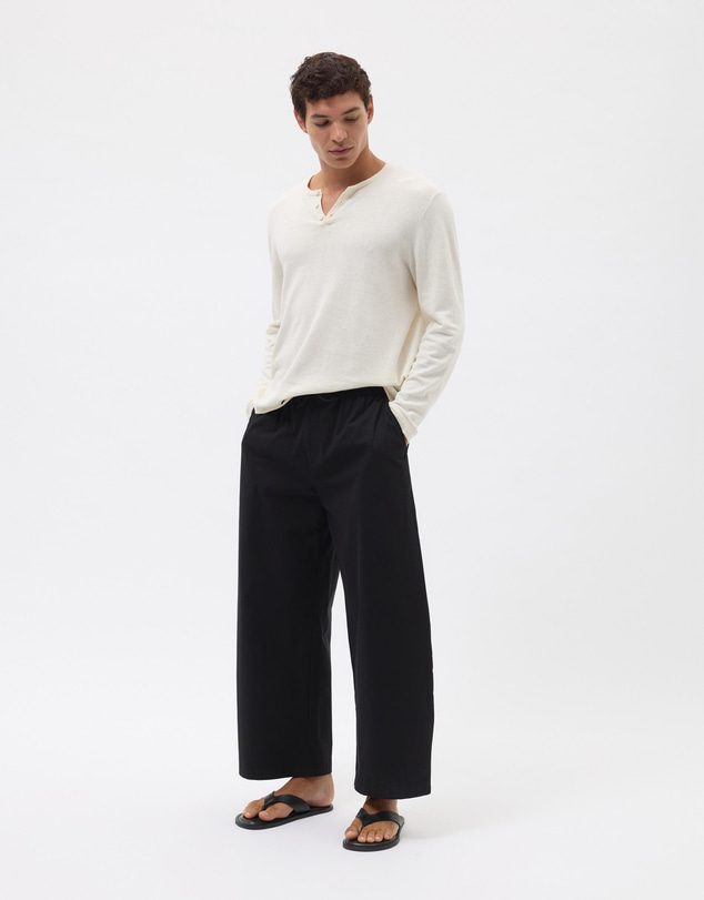 AERE - Cotton Barrel Leg Pant