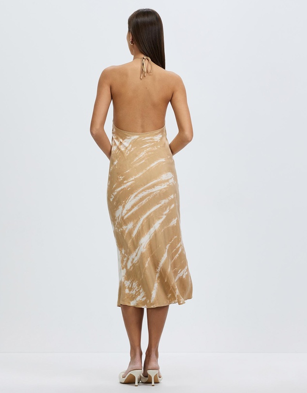 Third Form - Twist Through Bias Halter Midi