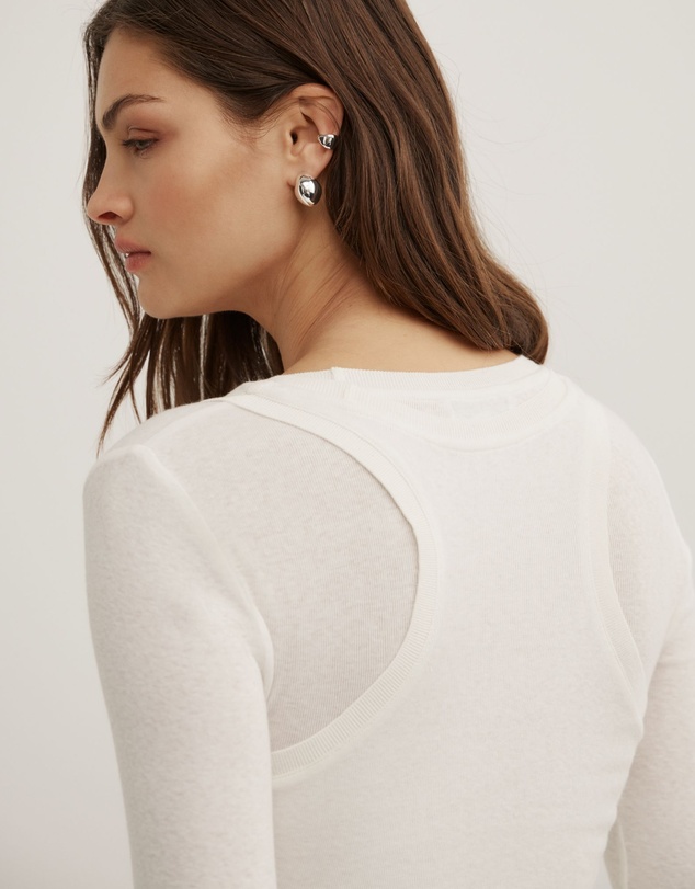 Witchery - Long Sleeve Overlay Top