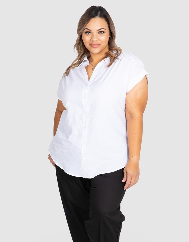 Love Your Wardrobe - Nikki Ruched Extended Sleeve Shirt