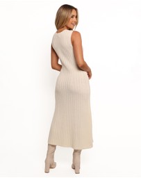 Petal & Pup - Kellie Knit Midi Dress - White