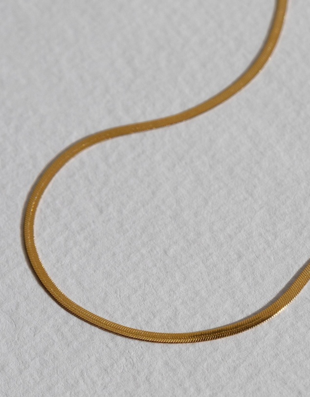 SAINT VALENTINE - Sphinx 3mm Snake Chain Necklace - Gold