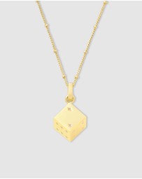 Wanderlust + Co - Dice Gold Necklace