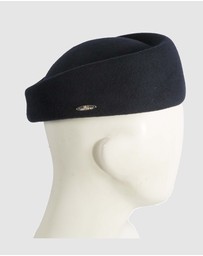 Max Alexander - Felt Dark Navy Pillbox Hat