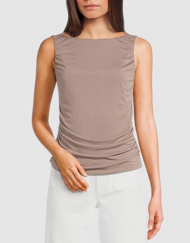 GUESS - Sleeveless Shirred Ciena Tank Top