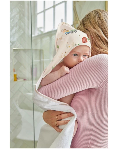 Little Stuff - Farm Friends Hooded Towel
