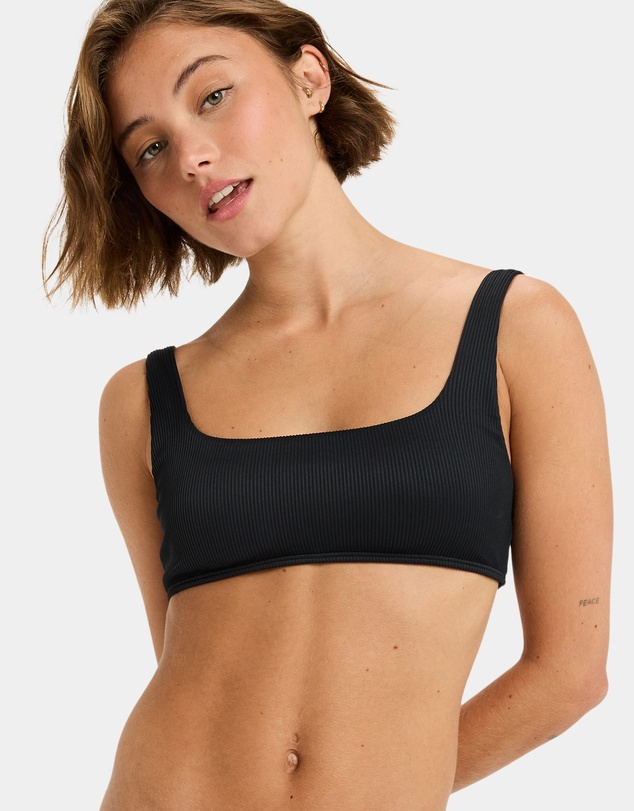 Roxy - Womens Rib ROXY Love The Glassy Bralette Bikini Top