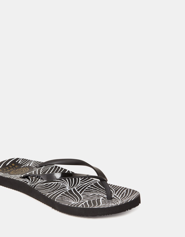 Vionic - Noosa Print Toe Post Sandal - Wave Black