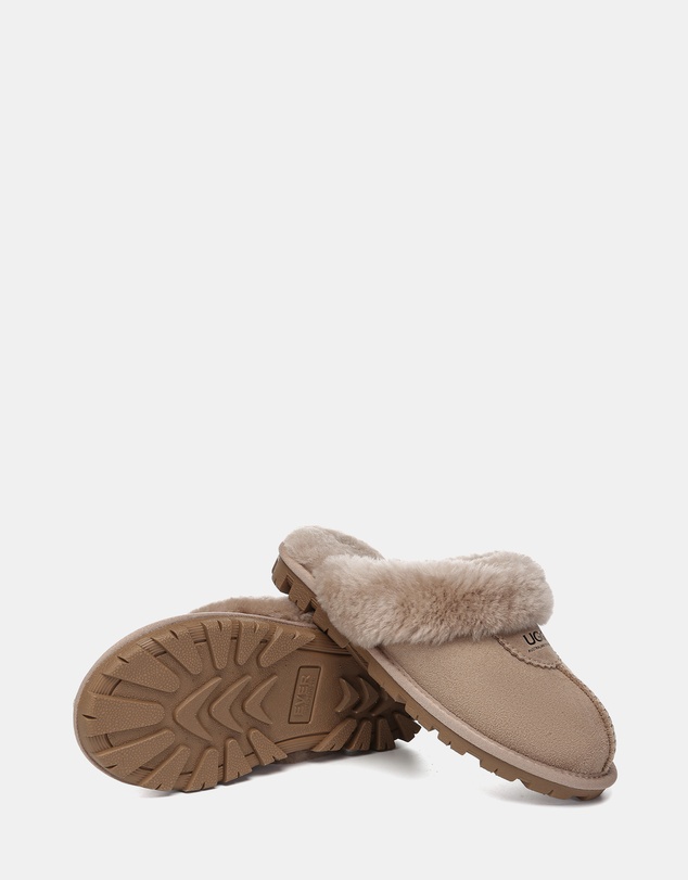 EVERAU - Australian Shepherd Ugg Waffle Slipper Sheepskin Upper House Shoes
