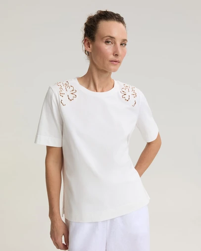 Sportscraft - Paloma Cotton Broderie Tee