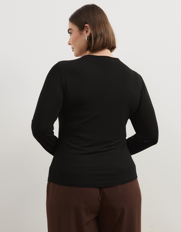 Atmos&Here Curvy - Arienna Jersey Long Sleeve Top