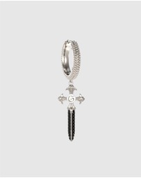 GUESS - Silver-Tone Rebel Knight Dagger Drop Earring