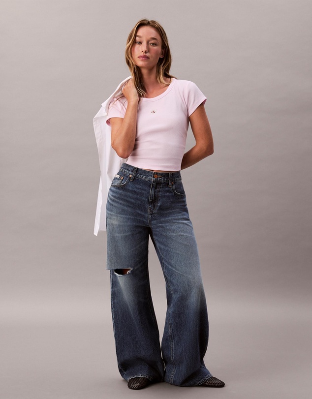 Calvin Klein Jeans - Woven Monogram Logo Slim T-Shirt