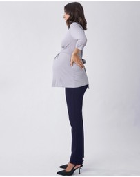 Angel Maternity - Maternity Straight Cut Ponti Work Pants