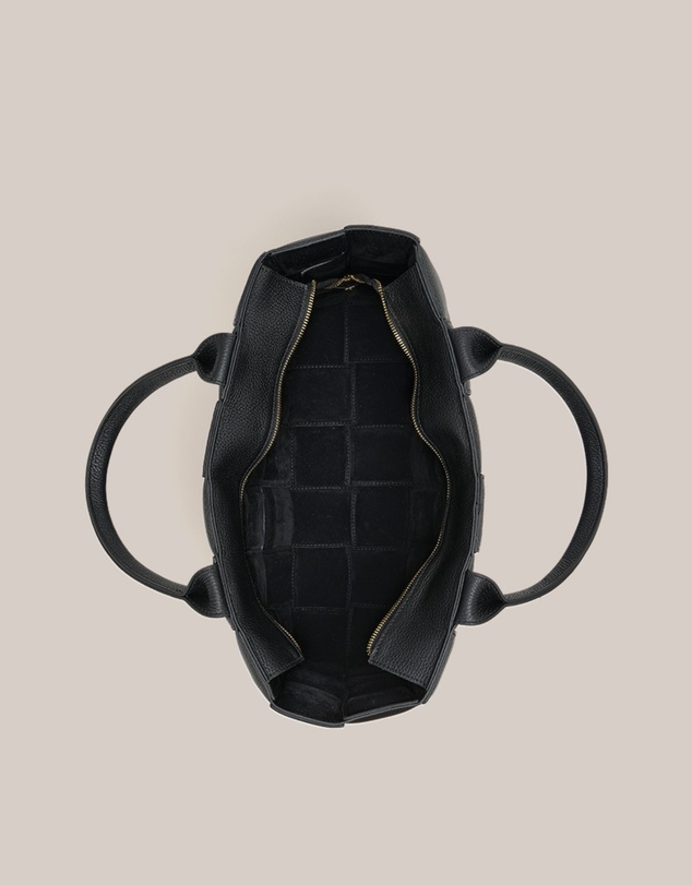 VESTIRSI - Margot XL Black Woven Tote
