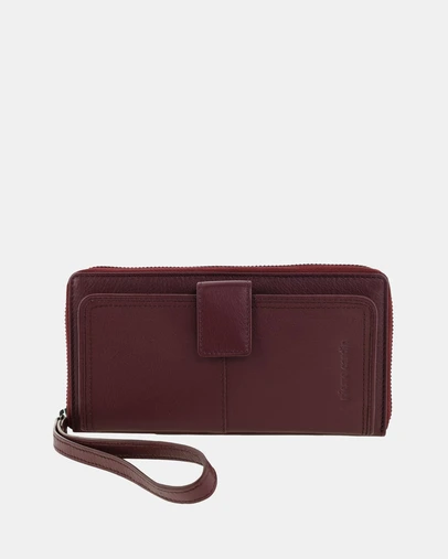 Pierre Cardin - Pierre Cardin Women's Leather Zip around wallet w/ Wristlet