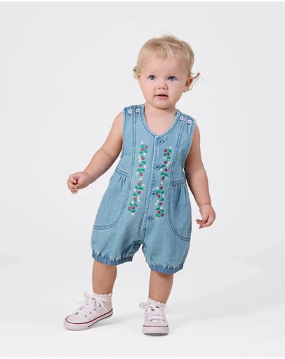 Goldie + Ace - Wild Strawberry Nina Romper - Babies