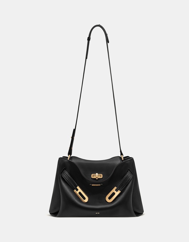 JW PEI - Rhea Pebbled Double Buckle Shoulder Bag