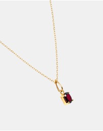 Luna Rae - Solid Gold - Garnet Necklace