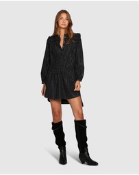 Belle & Bloom - Off the Vine Lurex Stripe Mini Dress