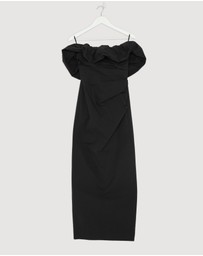 Revibe - Repaired Shona Joy Campbell Strapless Bubble Maxi Dress - AU 8