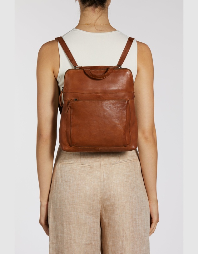 Evity - Maya Leather Convertible Backpack