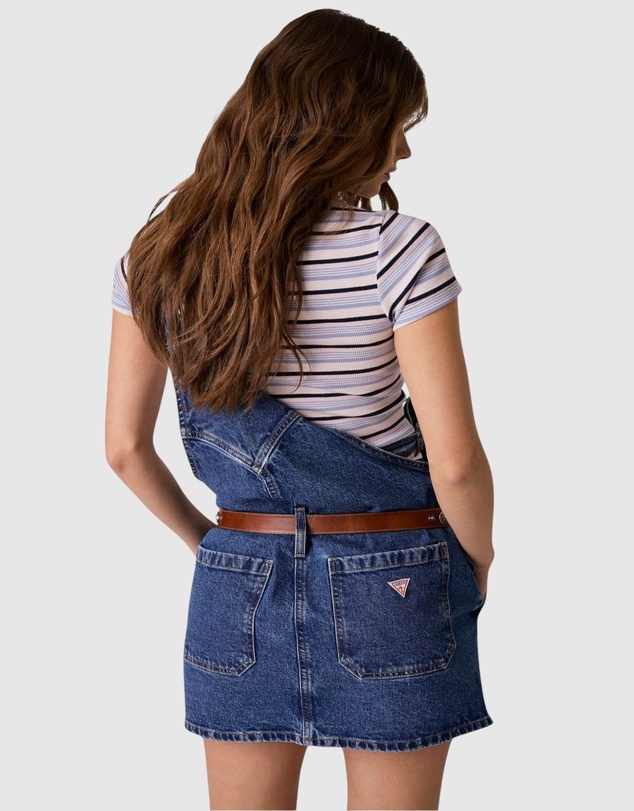 GUESS Jeans - GUESS JEANS Star Embroidered Stripe Slim Top