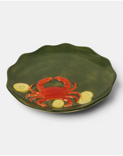 La La Land - Seaview Stoneware Crab Plate