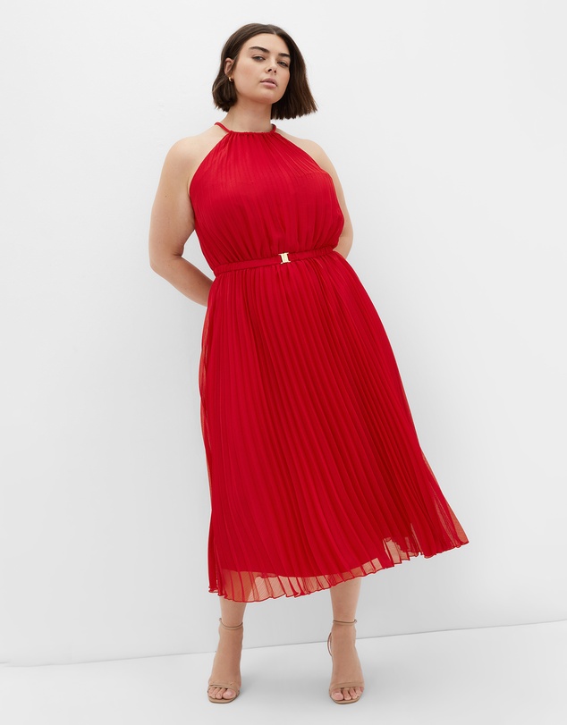 City Chic - Plus size Ruby Midi Dress - red