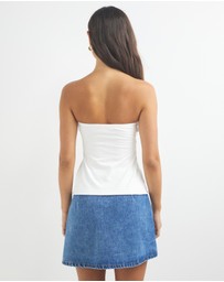 Dazie - Aurora Asymmetric Strapless Top