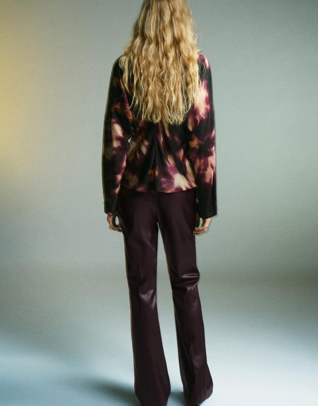 M.N.G - Tie-Dye Turtleneck Blouse