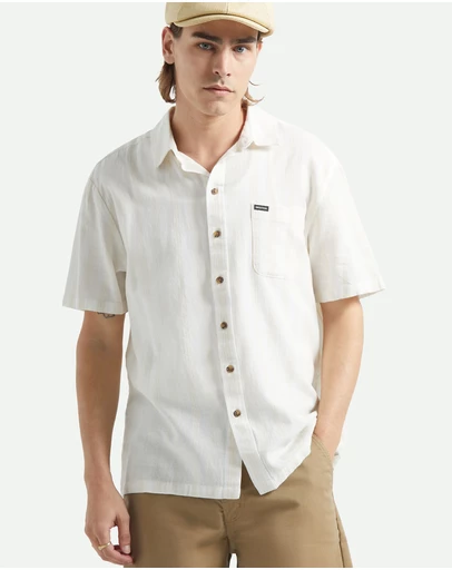 Brixton - Cru Striped Dobby Short Sleeve Shirt