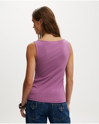 Cotton On - Longline Boat Neck Tank