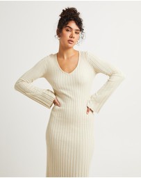 Subtitled - Sophie Long Sleeve Rib Knit Dress