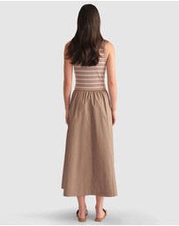 Decjuba - D-Luxe Rib Spliced Midi Dress