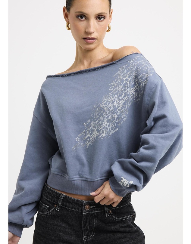 Neon Hart - Cisco Scripted Off Shoulder Top