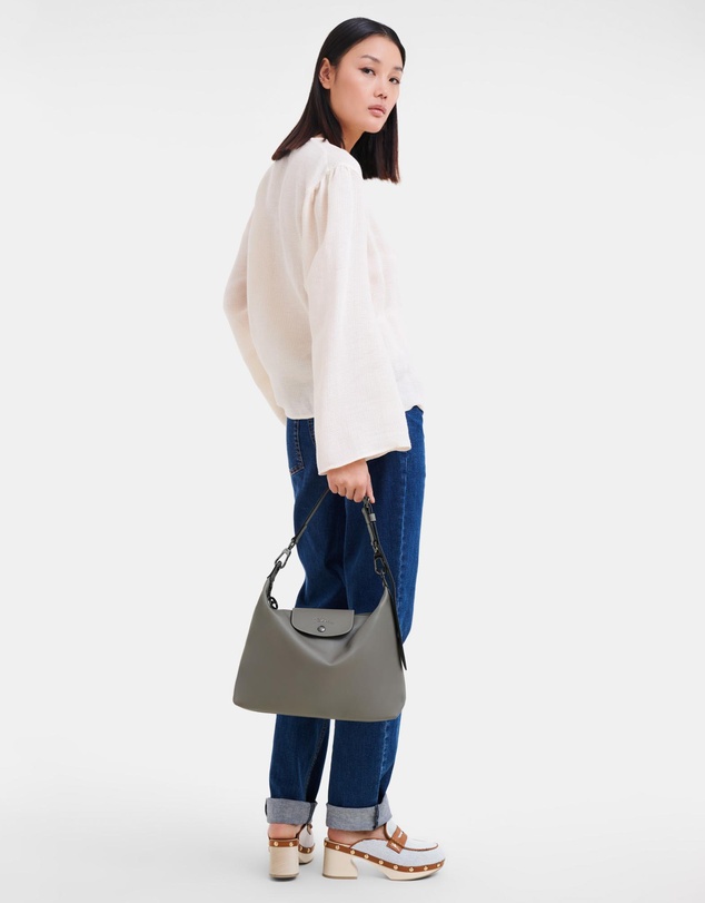 Longchamp - Le Pliage Xtra Leather Hobo Bag - Medium