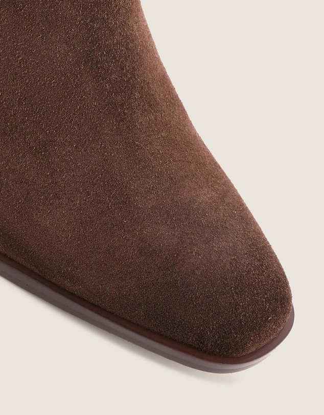 Shelly Shen - Ledger Flat Ankle Boots Brown Suede