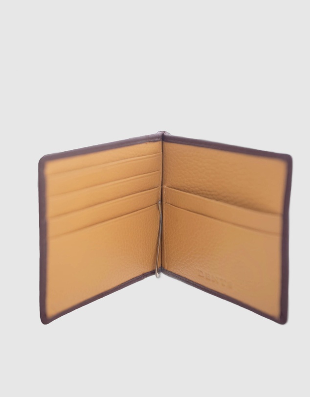 DENTS - Two-Tone Pebble Grain Leather Money Clip Wallet with RFID Blocking