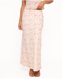 Petal & Pup - Giarda Maxi Skirt - Peach Ditsy Floral