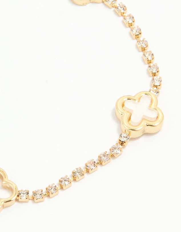 Lovisa - Gold Plated Flower Cupchain Bracelet