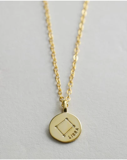 Native Sol - Libra Star Sign Pendant Necklace