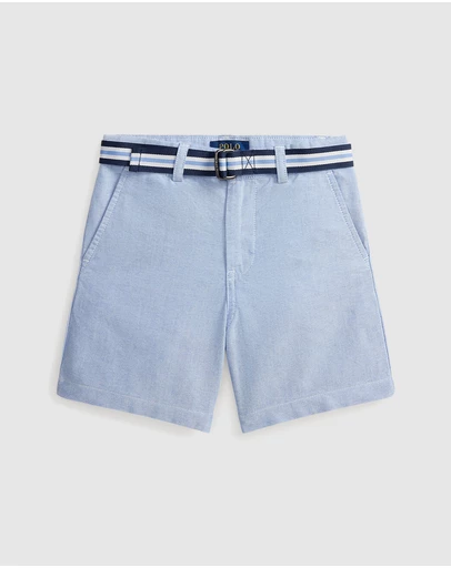 Polo Ralph Lauren - Belted Cotton Oxford Shorts - Babies-Kids