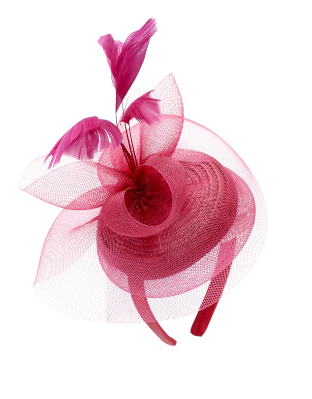 Morgan & Taylor - Elisa Fascinator in Burgundy Red